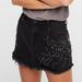 Free People Skirts | Free People Black Sequin Jean Skirt | Color: Black | Size: 2