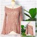 Free People Sweaters | Free People Bell Sleeve Off Shoulder Knit Sweater | Color: Pink | Size: S