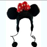 Disney Accessories | Disney Adult- Minnie Mouse Faux Fur W/ Bow & Ears | Color: Black/Red | Size: Os