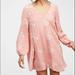 Free People Dresses | Free People Babydoll Embroidered Dress, Dusty Rose | Color: Pink | Size: Xs