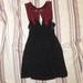 Free People Dresses | Free People Plunge Neck Cutout Dress | Color: Black/Red | Size: L