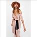 Zara Dresses | New Zara Pink Ruffle Off Shoulder Dress | Color: Black/Pink | Size: Xs