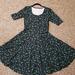Lularoe Dresses | Lularoe Nicole Dress | Color: Black/Green | Size: L