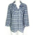 Converse Tops | Converse Plaid Top, Button Up Shirt, Size Medium, Women's Blouse | Color: Blue/White | Size: M