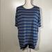 Lularoe Tops | Lularoe Striped Irma Top Blue Xs | Color: Blue | Size: Xs