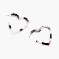 J. Crew Jewelry | J. Crew Women's Nwt Heart Hoop Earrings In Acetate | Color: Black/White | Size: Os