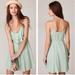 Free People Dresses | Free People Green Striped Flutter Away Dress Small | Color: Green/White | Size: S