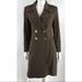 Nine West Jackets & Coats | Nine West Brown Lined Double Breasted Dress Coat | Color: Brown/Gold | Size: M