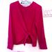 Zara Tops | Elegant Magenta Long Sleeve Silk Blouse | Color: Pink | Size: S