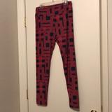 Lularoe Pants & Jumpsuits | Lace And Paisley Print Leggings | Color: Gray/Pink | Size: 12