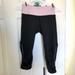 Lululemon Athletica Pants & Jumpsuits | Lululemon Capri Workout Pants | Color: Black/Pink | Size: 4