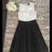 J. Crew Dresses | Genuine Leather Accordion Dress! | Color: Black/Cream | Size: 2