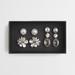 J. Crew Jewelry | Jcrew Bold Gem Earrings Set Nwt Os Crystal | Color: Gold | Size: 1 Box - 3 Earrings Set