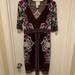 Anthropologie Dresses | Anthropologie Purple Long Sleeve Printed Dress | Color: Black/Purple | Size: 4