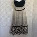 Anthropologie Dresses | Christopher Deane Dotted 100% Silk Strapless Dress | Color: Black/White | Size: 2