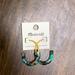 Madewell Jewelry | Madewell Half And Half Hoop Earring | Color: Gold/Green | Size: 2”