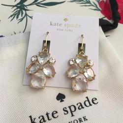 Kate Spade Jewelry | Kate Spade Make Me Blush Crystal Earrings Gold | Color: Gold | Size: Os