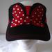 Disney Accessories | Disney Adult Minnie Mouse Bow Visor Red Black | Color: Black/Red | Size: Os