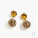 J. Crew Jewelry | J Crew Nwt Pave Resin Earrings In Gold | Color: Brown | Size: Os