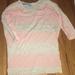 Free People Tops | Free People Pink And Grey Striped Shirt | Color: Gray/Pink | Size: Xs