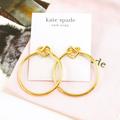 Kate Spade Jewelry | Kate Spade Loves Me Knot Hoop Stud Earrings Gold | Color: Gold | Size: Os