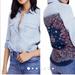 Free People Tops | Free People Button Down Top | Color: Blue | Size: S