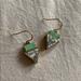 J. Crew Jewelry | J.Crew Marble And Aquamarine Dangly Earrings | Color: Gold/Gray | Size: Os