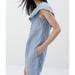 Madewell Dresses | Madewell Striped Linen One Shoulder Shift Dress | Color: Blue | Size: Xs