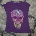 Nike Shirts & Tops | Girls Youth Nike Floral Skull Tee | Color: Pink/Purple | Size: Mg