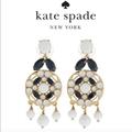 Kate Spade Jewelry | Kate Spade Jeweled Tie Black & White Drop Earrings | Color: Black/White | Size: Os
