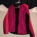 Adidas Jackets & Coats | Children’s Adidas Black & Pink Fleece Jacket | Color: Black/Pink | Size: Xlg
