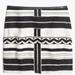 Madewell Skirts | Madewell Aztec Jacquard Stripe Gamine Mini Skirt | Color: Black/White | Size: 0