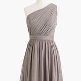 J. Crew Dresses | J. Crew Kylie Short Silk Chiffon Dress Sz 14 | Color: Gray | Size: 14