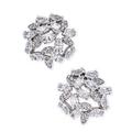 Kate Spade Jewelry | Kate Spade Crystal Clear Clusters Earrings | Color: Silver | Size: Os