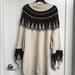 Free People Sweaters | Free People Neutral Combo Long Sweater Dress L | Color: Black/Cream | Size: L