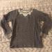 J. Crew Tops | J.Crew Gray Sweatshirt With Embellished Collar* | Color: Gray/White | Size: Xs