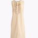 J. Crew Dresses | J.Crew Collection Leather Sheath Dress With Ruffle | Color: Cream | Size: 0