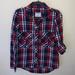 Zara Tops | Euc Zara Plaid Button Up | Color: Red/White | Size: Xs