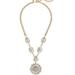 J. Crew Jewelry | J. Crew Crystal Radial Medallion Necklace | Color: Gold | Size: Length: 19” W/ 2 1/4” Extension