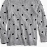 J. Crew Sweaters | J Crew Polka Dot Sweater In Every Day Cashmere | Color: Black/Gray | Size: Xxs