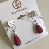 Giani Bernini Jewelry | Giani Bernini Jasper Semi Precious Drop Earrings | Color: Red/Silver | Size: Os