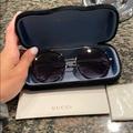 Gucci Accessories | Gucci Sunglasses | Color: Black/Gold | Size: Os