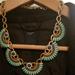 J. Crew Jewelry | J. Crew Turquoise Statement Necklace | Color: Gold/Green | Size: Os