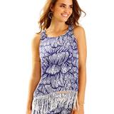 Lilly Pulitzer Tops | Lilly Pulitzer | Sonya Fringe Tank Top | Size 4 | | Color: Blue/White | Size: 4