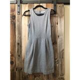 Madewell Dresses | Grey Madewell Classy Pleated Sleeveless Dress | Color: Gray | Size: Xs