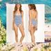 Anthropologie Swim | $230 Nwt Solid & Striped X Revolve X Anthropologie One Piece S L High Cut Leg | Color: Blue/White | Size: Various
