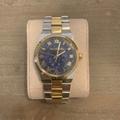 Michael Kors Accessories | Michael Kors Gold And Silver Watch With Blue Face | Color: Gold/Silver | Size: Os