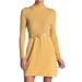 Free People Dresses | Free People French Girl Belted Sweater Knit Dress | Color: Gold/Yellow | Size: M