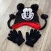 Disney Accessories | Mickey Mouse Pom Ear Beanie | Color: Black/Red | Size: One Size (Kids)