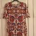 Lularoe Dresses | Lularoe Large Julia. Nwot. Amazing Print! | Color: Cream/Red | Size: L